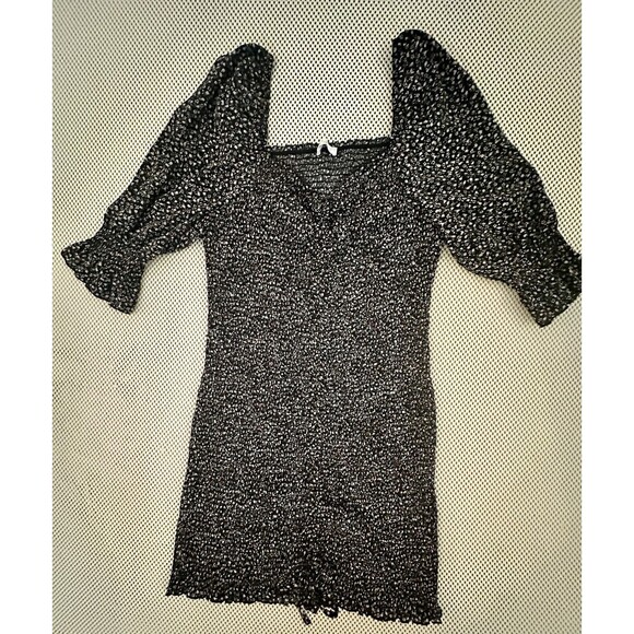 Womens All Over Smocking Dress Bodycon Ruched Elastic Curve‎ Hugging Size M/8/10 - Picture 16 of 16